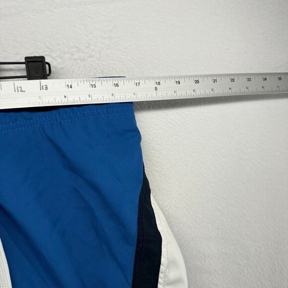 Vintage Abercrombie & Fitch Swim Trunks Men's 32 Blue Moose Logo Preppy Lined - Picture 3 of 9